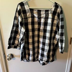 Time and Tru Plaid Women's Blouse